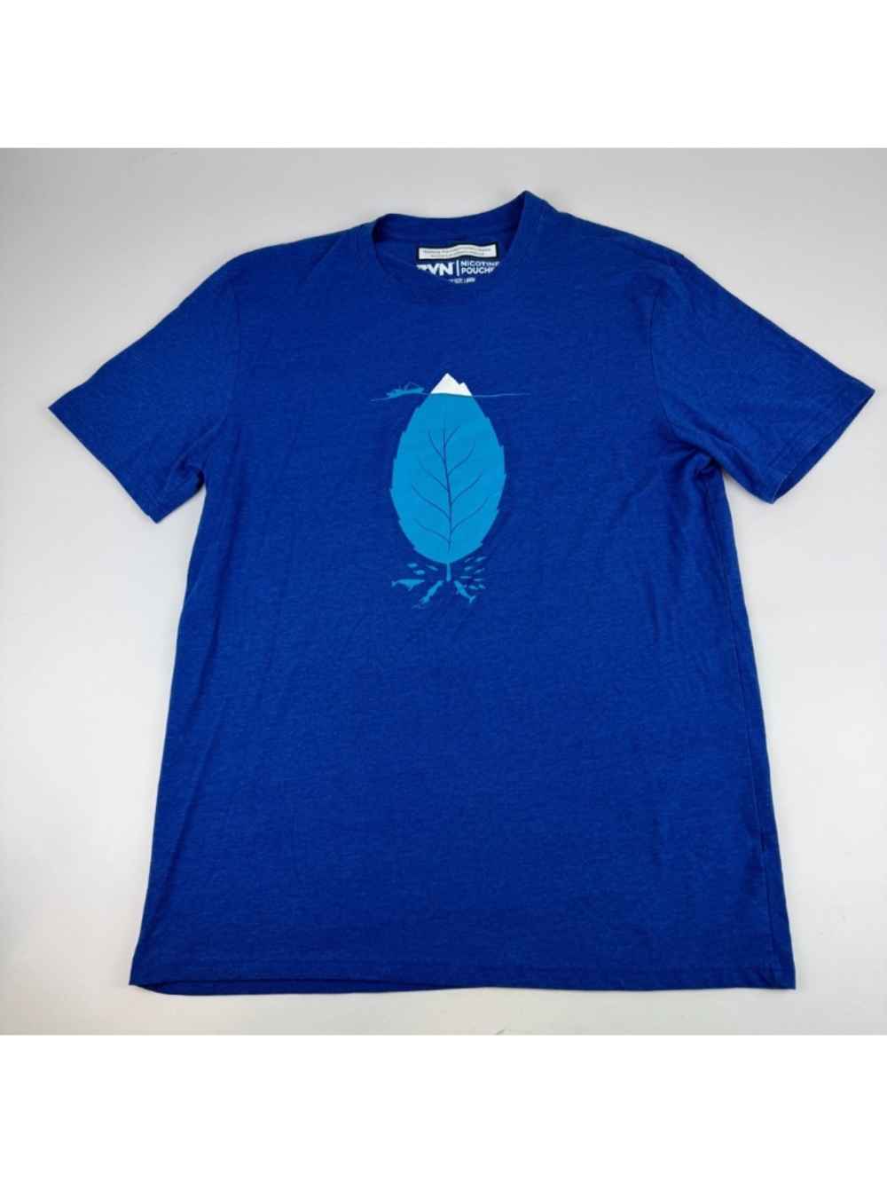 Zyn Pouches Mens Size L Promo T Shirt Iceberg Mint Blue